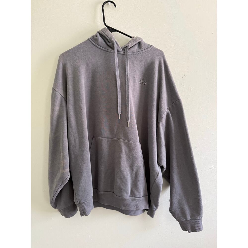 ALO Yoga Oversized Hooded Sweatshirt - Gray - Picture 2 of 13
